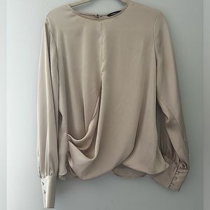 Cream Express Blouse Size Large